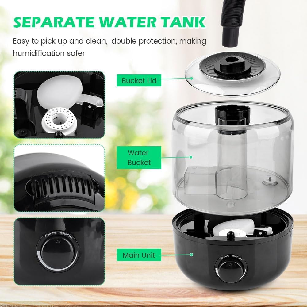 Reptile Humidifiers, 3L Diameter Double spray Reptile Fogger, Terrarium Humidifier, Plant humidifier, Terrariums Misting System for Paludarium, Vivarium, Reptiles, Amphibians