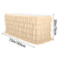 thumbnail image 5 of Tuvgenk Pleated Tablecloth Fifth Floor 72*30 Tablecloth Square Beige Decorations Tablecloths, 5 of 5
