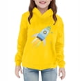 thumbnail image 2 of Piuwrlz Winter Hoodies for Kids Girls Hood Sweatshirts Loose Hoodie Yellow Size 4 Years, 2 of 5