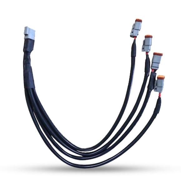 Cable de conexión LED de 4 piezas de roble negro para 4 luces