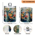 thumbnail image 5 of Yayeee 4 Pack Qtip Holder Bathroom Cotton Swab Canister with Lid Clear Dispenser Set, Green Goldfish, 5 of 6