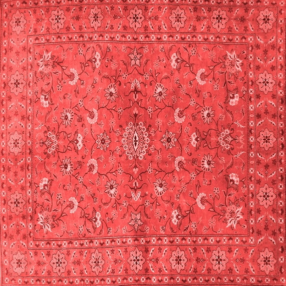 Ahgly Company Indoor Square Persian Red Traditional Area Rugs, 4' Square