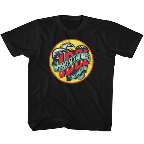Billy Idol Charmed Life Black Youth T-Shirt M (10-12)