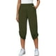 thumbnail image 1 of Pantalones cortos informales de cintura elástica para mujer, de algodón y lino, para el verano., 1 of 6