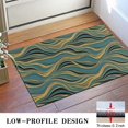 thumbnail image 3 of Teal Marble Gold Wave Pattern Door Rugs,Washable Non Slip Door Mats Indoor,Decorative Door Mats,Entry Mat Indoor for Entrance,Bedroom,Kitchen,Bathroom,16"x24", 3 of 6