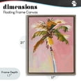 thumbnail image 4 of Stupell Industries Contemporary Pink Palm Summer Oasis Brown Floating Frame Canvas Art, 17 x 21, by The Prints Vibe, 4 of 8