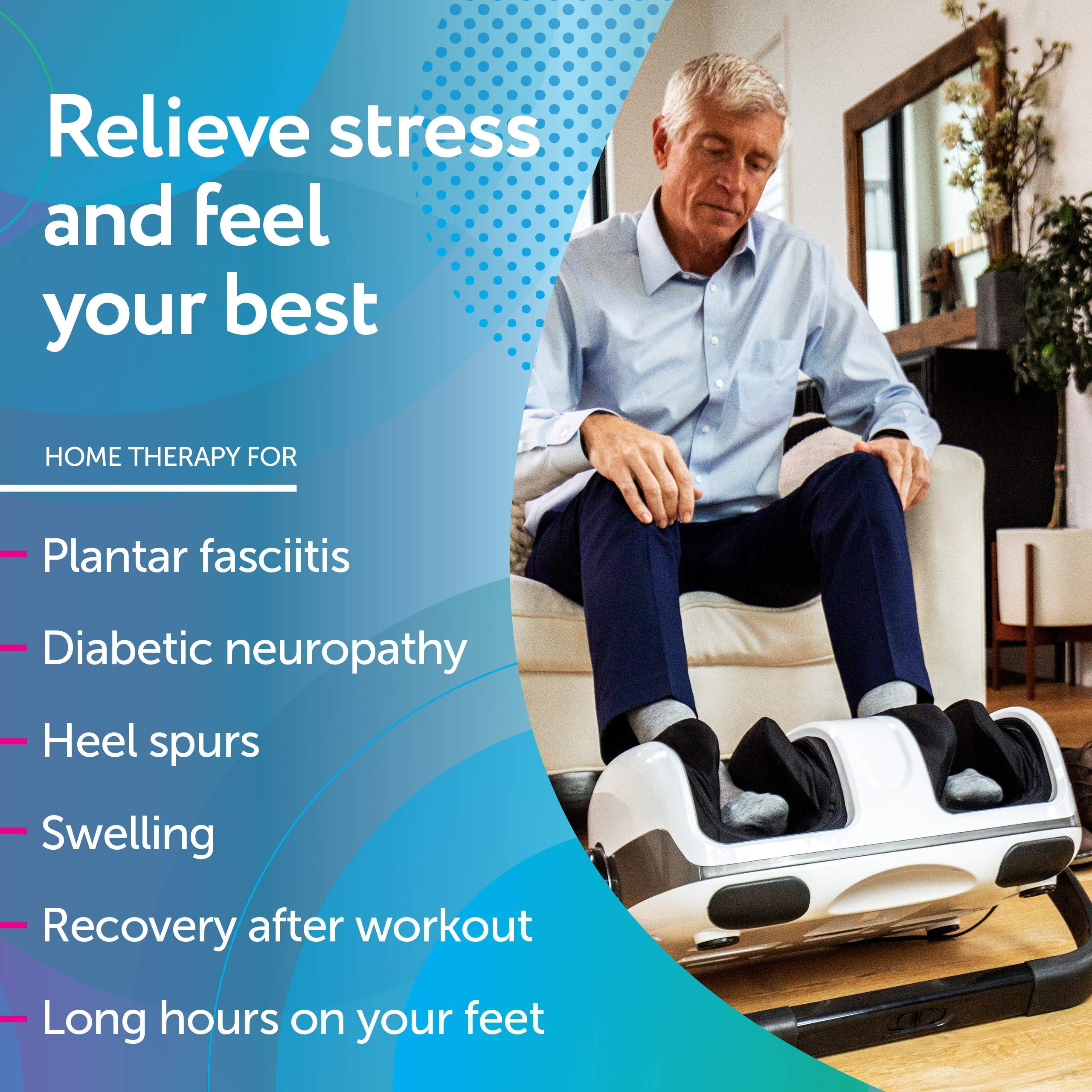 Cloud Massage Shiatsu Foot, Ankle & Calf Cloud Massager - Deep Kneading with Heat Therapy