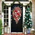 thumbnail image 4 of CQININI Wreath Christmas Candy Cane Wreath For Front Door Red White Teardrop Candy Cane Christmas Stairway Decorations Christmas Wreath With Candy Christmas Onrnament For Home Indoor D, 4 of 7
