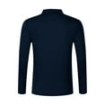 thumbnail image 6 of Blczomt Blue Mens Golf Polo Collared Long Sleeve Polo Casual Pocket Button Mens Clothes Trendy, 6 of 6