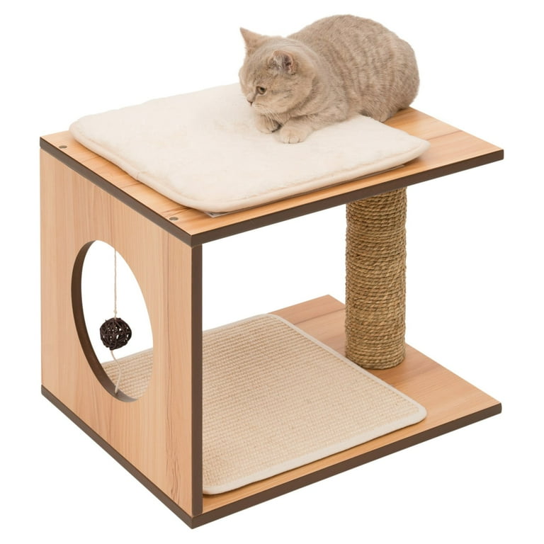 VESPER Cat Scratcher Stool Walnut
