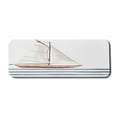 thumbnail image 1 of Nautical Computer Mouse Pad, Let Your Dreams Sail Words with Boat in Waves Motivation Lifestyle Print, Rectangle Non-Slip Rubber Mousepad Large, 31" x 12", Cinnamon Pale Blue, by Ambesonne, 1 of 2