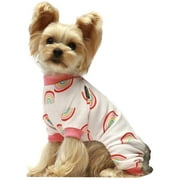 Fitwarm 100% Cotton Rainbow Pet Clothes for Dog Pajamas Onesies Jumpsuit Puppy Cat PJS Jammies Pajamas XXL