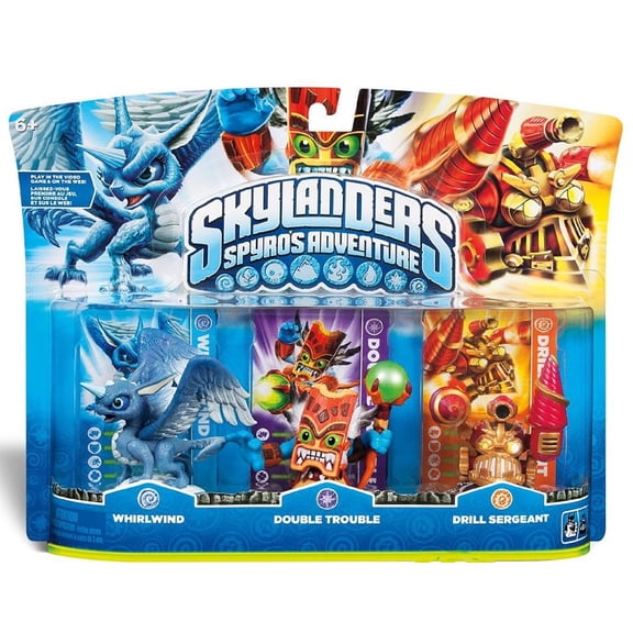 Pre-Owned Whirlwind, Double Trouble & Drill Sergeant Figure 3-Pack Skylanders