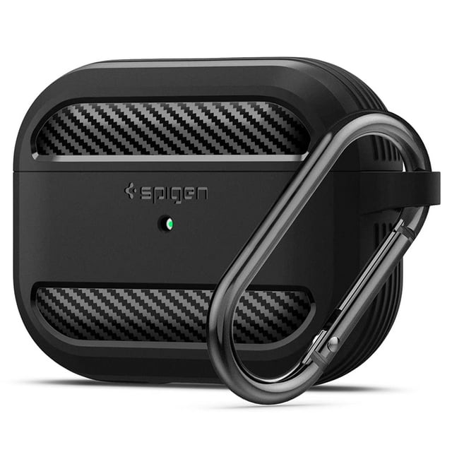Funda para Airpods Pro Spigen Rugged Armor con llavero