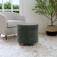 thumbnail image 2 of Otomana de almacenamiento HomePop Home Decor Loden, de terciopelo verde, grande, 2 of 7