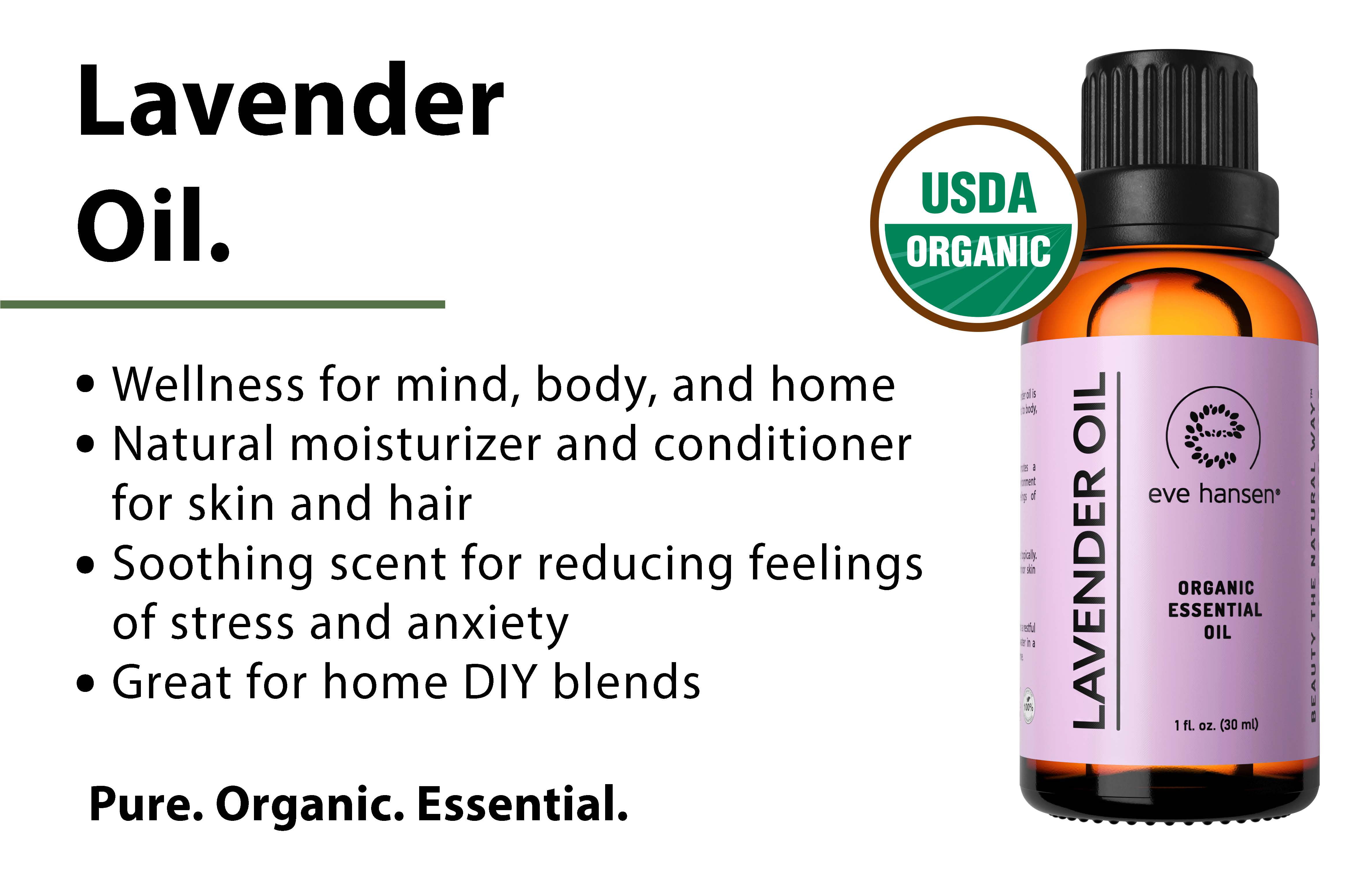 Eve Hansen USDA Organic Lavender Essential Oil for Diffuser