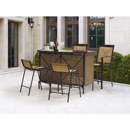 Mainstays Palmerton Landing Bar Height Patio Dining Set Walmart