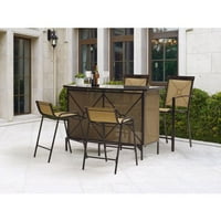 Outdoor Bars Sets Product Image Mainstays Palmerton Landing Bar Height Patio Dining Set