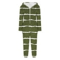 thumbnail image 5 of AUNVITO Women's Striped Cozy Long Sleeve Hooded Jumpsuit with Front Zipper for Casual Loungewear, 5 of 6