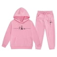 thumbnail image 2 of Jamsmile Toddler Girls Outfits Sets Winter Warm Pullover Hoodie With Jogger Pants Kids Girls Cute 2pcs Sports Sets Tracksuits, 2 of 4
