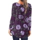 thumbnail image 3 of Pntutb Mujer Casual Suelto Cuello Redondo Manga 3/4 Top Estampado Navideño Pntutb Pntutb-6210, 3 of 5