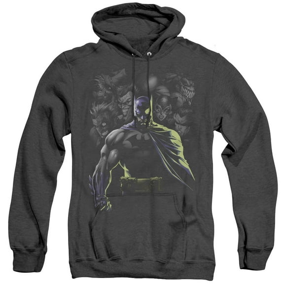 Batman Villains Unleashed Adult Heather Hoodie Sweatshirt Black