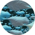 thumbnail image 1 of Ahgly Company Machine Washable Indoor Round Transitional Dark Blue Grey Blue Area Rugs, 7' Round, 1 of 7