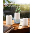thumbnail image 7 of Homemory Solar Flameless Pillar Candles, Outdoor Waterproof, Dusk to Dawn, Rechargeable, Set of 3, 7 of 7