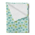 thumbnail image 2 of Whale Soft Flannel Fleece Throw Blanket, Animals of the Seas in Many Designs Polka Dots and Stripes, Cozy Plush for Indoor and Outdoor Use, 50" x 70", Sea Green Turquoise, by Ambesonne, 2 of 5