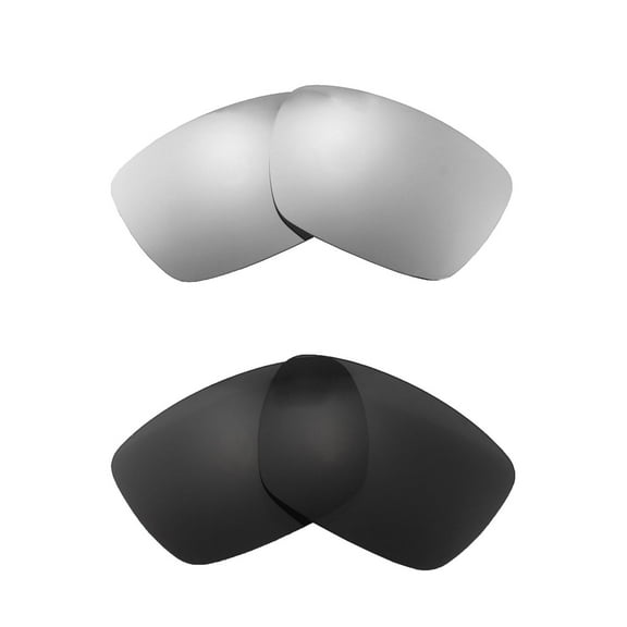 Walleva Polarized Titanium   Black Replacement Lenses For Oakley Tincan OO4082 Sunglasses