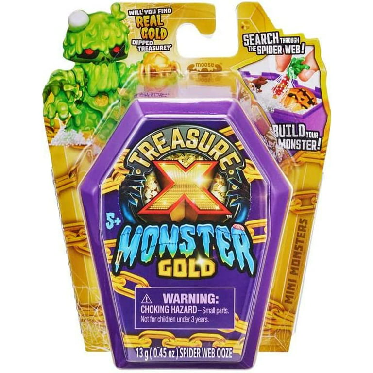 Treasure X Monster Gold Mini Coffin - Monster Hunters Unboxing Adventure  Single Pack Bundle - Styles May Vary with 2 My Outlet Mall Stickers