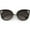 Black-Gold / Lavender, variant on sunglassLA Unisex Women's Bold Metal Frame Cutout Gradient Lens Cat Eye Sunglasses (Gold-Gold / Amber) - 59mm