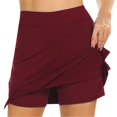 thumbnail image 2 of Anti-chafingActiveSkortsSuperSoftComfortableWomen'sAthleticLightweightSkirtsWithShortsPocketsRunningTennis, 2 of 2