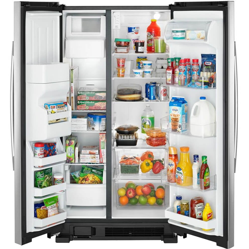 Amana® ASI2575GRS: 36-inch Side-by-Side Refrigerator with Dual Pad External Ice and Water Dispenser