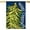 Blue, variant on Blue Merry Christmas House Flag 28x40 Inch Double Sided, Christmas Tree Xmas Winter Holiday Yard Outdoor Decorative Flag
