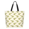 thumbnail image 1 of Balery Green Snake Bolsa Tote Estilo Estético con Cremalleras, Bolsa de Hombro, Bolsa de Compras Grande y Plegable, 1 of 8
