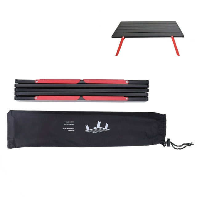 Table Pliante Extérieure Mini Portable Légère Table de Camping Aluminium Table Pliante Rouleau Table de Pique-Nique