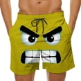 thumbnail image 1 of Pantalones Cortos de Cintura Elástica Divertidos Impresos Casuales de Baño con Bolsillos de Verano Seco Rápido, Pantalones Cortos Casuales de los Hombres, 1 of 5