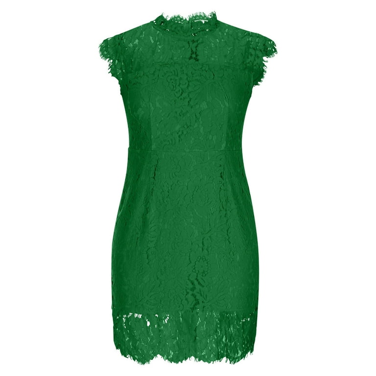 green emerald velvet dress Forest Green Vintage Lace Detail Bodycon Midi Pencil Dress – Pretty Kitty  Fashion main image 0
