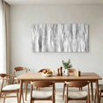 thumbnail image 3 of Vertical Paint Streaks Canvas Wall Art, Abstract Minimalist Gray White Gradients Wooden‑Stretched Canvas Print Artwork, Home Wall Decor for Living Room Bedroom Office 40"Lx20"W, 3 of 9