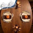 thumbnail image 4 of 2 Pack Halloween Placemats Hollow-Out Pumpkin Heat Resistant Non-Slip Woven Vinyl Table Mats for Dinner Party Kitchen Decor by MPOISVA, 4 of 6