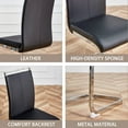 thumbnail image 7 of Sumdeal Modern Dining Chairs Set of 2,Modern Dining Chairs with C-Shape Metal frame leg with High Density Sponge Leather,Dining Chairs for Dining Room,Kitchen,Living Room, 7 of 7