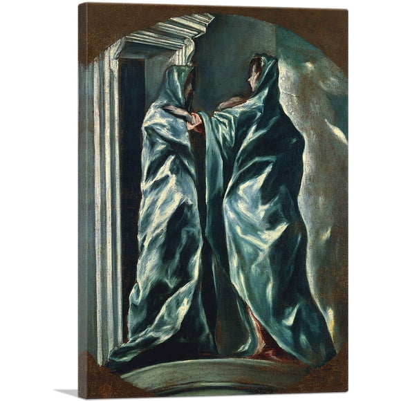 ARTCANVAS The Visitation 1610 Canvas Art Print by El Greco - Size: 26" x 18" (0.75" Deep)