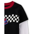 thumbnail image 3 of The Children's Place Baby Toddler Boys Long Sleeve Racecar 2fer Top, Sizes 6M-5T, 3 of 3
