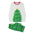 thumbnail image 7 of KelaJuan Christmas Family Pajamas Matching Set Christmas Tree Print Long Sleeve Tops and Green Pants Sleepwear, 7 of 7