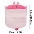thumbnail image 4 of Tuvgenk Mesh Bath Toy Organizer Hanging Suction Cup 15x14 inch Hanging Storage Bags Pink Large Capacity Drainage for Baby Bath Toy Storage, 4 of 5
