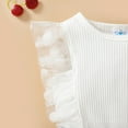 thumbnail image 4 of MHZLDYZ Girls 10-12 Summer Outfits Children's Clothing Summer Girls Suit foreign Style Girl New Mesh Lace Top Embroidered Denim Shorts Girls 10-12 Summer Outfits Girl Summer Outfits (White,110), 4 of 6