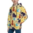 thumbnail image 2 of Haiem Musical Instruments Pattern Boys Hoodie, Youth Pullover Hooded Sweatshirt, Kangaroo Pocket Hoodie for Kids Girls -Medium, 2 of 6