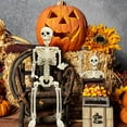 thumbnail image 7 of TETOU 2Pcs Skeleton Hallowe'en Decorations, 14.5" Realistic Full Body Movable Posable Joints Skeleton, Creepy Plastic Skeleton for Hallowe'en Party Haunted House Props Indoor Outdoor Decor-White, 7 of 7