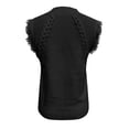 thumbnail image 4 of FUYUDY Women Shirts Knitted Sleeveless Sweater Vest Casual Crochet Tops Soft Summer Pullover Yarn Tank Blouse Leisure Female Solid Color Dailywear, 4 of 5
